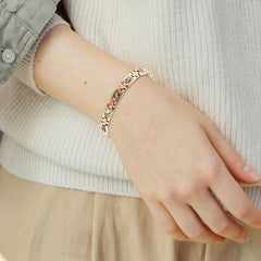 Titanium Steel Magnetic Bracelet for Women, Adjustable Links, Christmas Gift