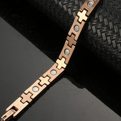 Titanium Steel Magnetic Bracelet for Women, Adjustable Links, Christmas Gift
