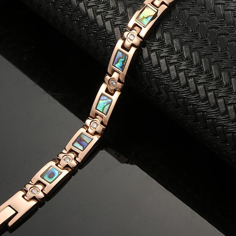 Titanium Steel Magnetic Bracelet for Women, Adjustable Links, Christmas Gift