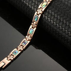 Titanium Steel Magnetic Bracelet for Women, Adjustable Links, Christmas Gift