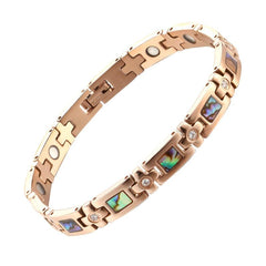 Titanium Steel Magnetic Bracelet for Women, Adjustable Links, Christmas Gift