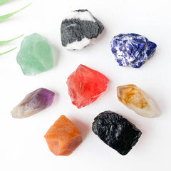 8pcs Natural Large Size Crystals & Gemstone Collection Box Chakra Stones Reiki