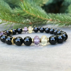 Empath Protection Bracelet Citrine Amethyst Holiday Gift