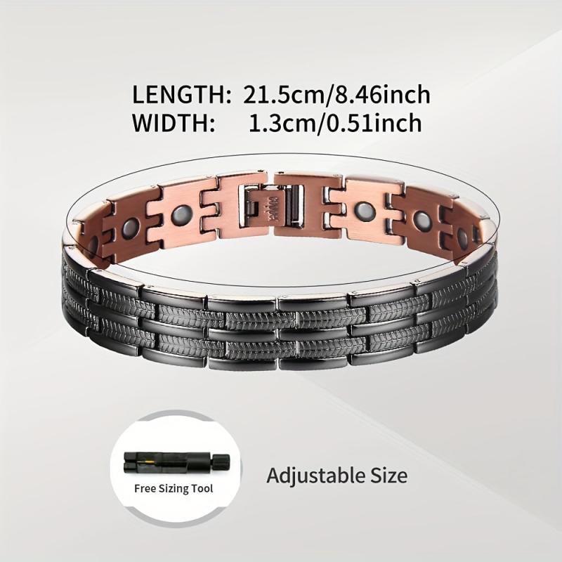 Copper Men's Magnetic Bracelet 99.99 Solid Pure Copper Jewelry Gift