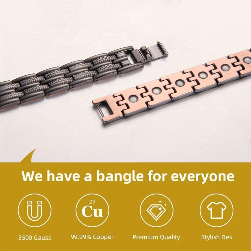 Copper Men's Magnetic Bracelet 99.99 Solid Pure Copper Jewelry Gift