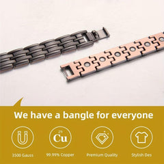 Copper Men's Magnetic Bracelet 99.99 Solid Pure Copper Jewelry Gift