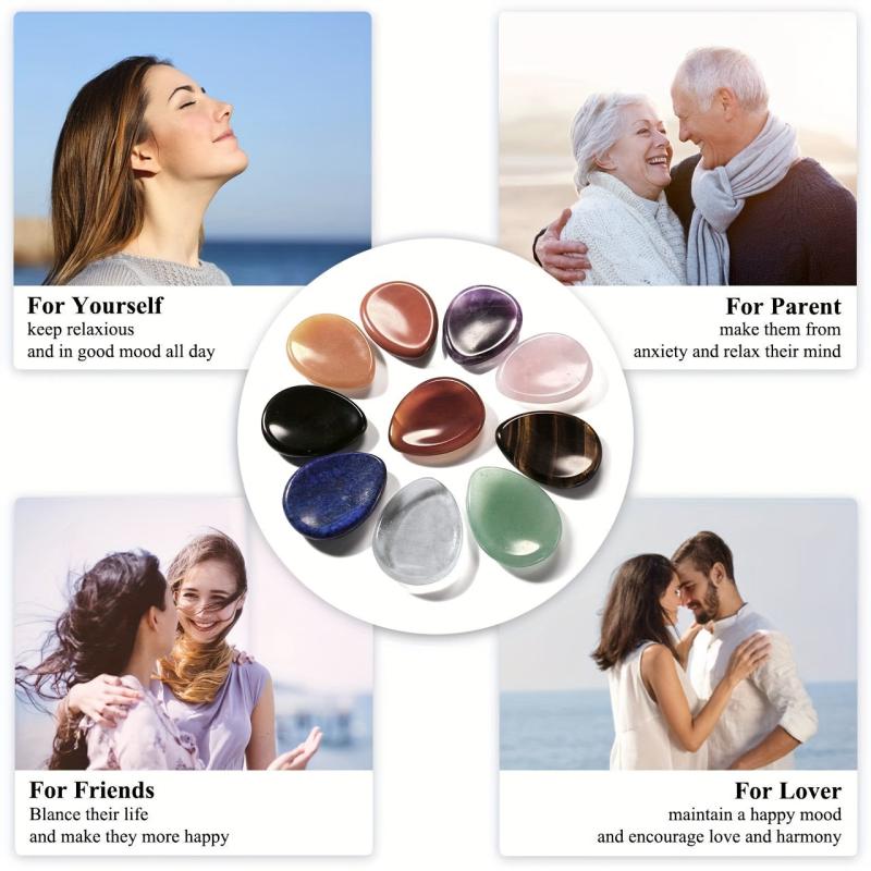 Teardrop Chakra Worry Stone for Anxiety Relief