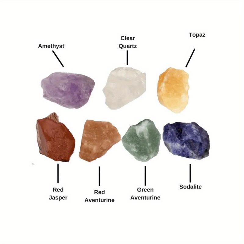 7Pcs Set Seven Chakra Gravel Stone Set