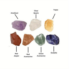 7Pcs Set Seven Chakra Gravel Stone Set