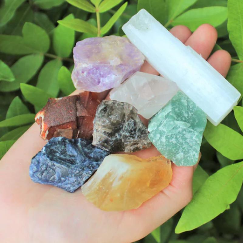 7Pcs Set Seven Chakra Gravel Stone Set