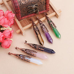 Natural Crystal Stone Necklace Enhance Psychic Abilities & Boost Energy