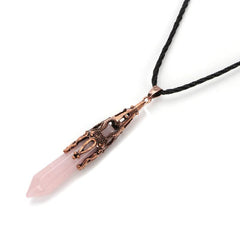 Natural Crystal Stone Necklace Enhance Psychic Abilities & Boost Energy