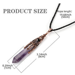 Natural Crystal Stone Necklace Enhance Psychic Abilities & Boost Energy