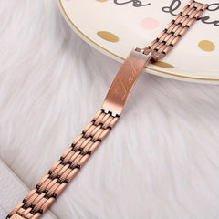 Pure Copper Magnetic Bracelet for Men Adjustable Wristband Father's Gift