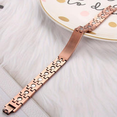 Pure Copper Magnetic Bracelet for Men Adjustable Wristband Father's Gift