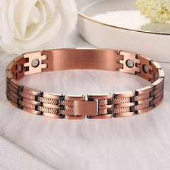 Pure Copper Magnetic Bracelet for Men Adjustable Wristband Father's Gift
