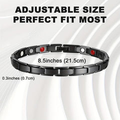 2pcs Women's Magnetic Bracelets & Copper Rings Set