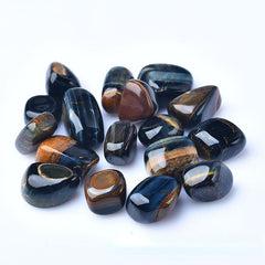 5pcs Tiger's Eye Tumbled Stone Natural Crystal Balancing Reiki Stone