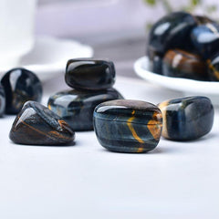 5pcs Tiger's Eye Tumbled Stone Natural Crystal Balancing Reiki Stone