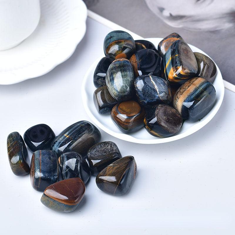 5pcs Tiger's Eye Tumbled Stone Natural Crystal Balancing Reiki Stone