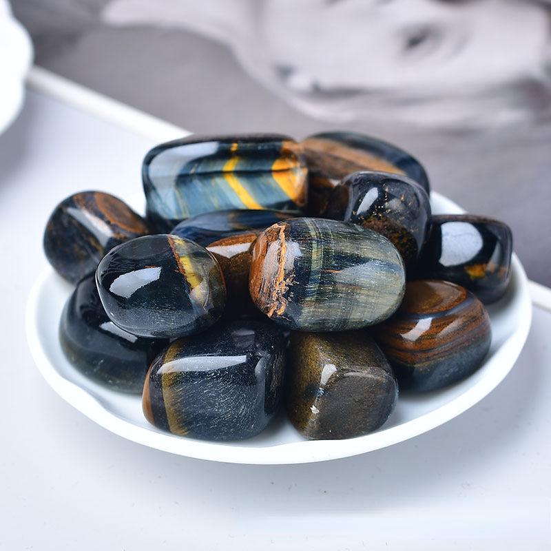 5pcs Tiger's Eye Tumbled Stone Natural Crystal Balancing Reiki Stone