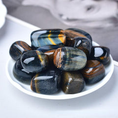 5pcs Tiger's Eye Tumbled Stone Natural Crystal Balancing Reiki Stone