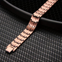 Copper Magnetic Bracelet with Double Row Magnets - Adjustable Jewelry