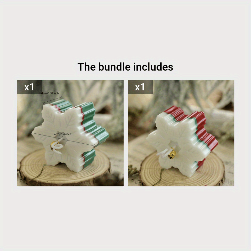 Snowflake Aromatherapy Candle 2.76 Inches - Christmas Gift