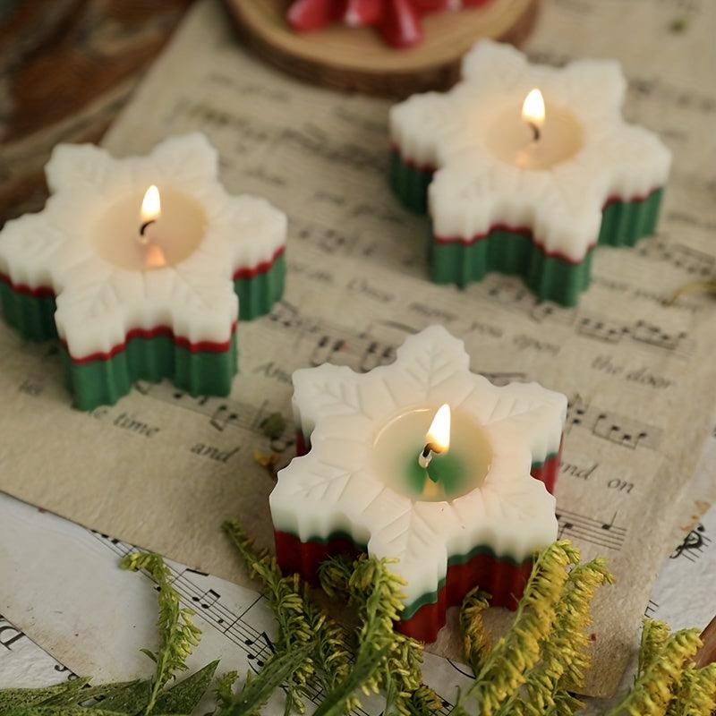 Snowflake Aromatherapy Candle 2.76 Inches - Christmas Gift