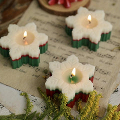 Snowflake Aromatherapy Candle 2.76 Inches - Christmas Gift
