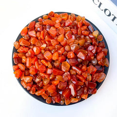 Red Agate Crystal Chips Polished Stones for Jewelry Making Garden Decor