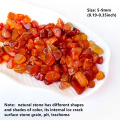 Red Agate Crystal Chips Polished Stones for Jewelry Making Garden Decor
