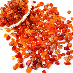 Red Agate Crystal Chips Polished Stones for Jewelry Making Garden Decor