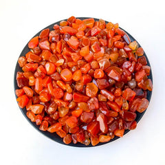 Red Agate Crystal Chips Polished Stones for Jewelry Making Garden Decor