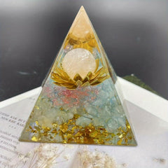 1 Pc Orgone Crystal Pyramid Positive Energy Flower Life Orgonite Crystal Pyramid