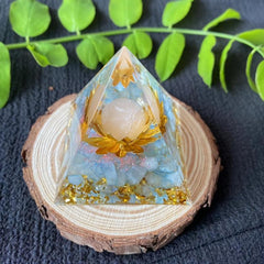 1 Pc Orgone Crystal Pyramid Positive Energy Flower Life Orgonite Crystal Pyramid