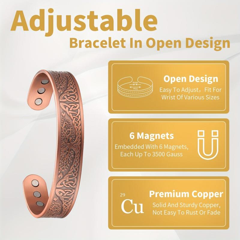 Copper Magnetic Bracelet Life Of Tree Copper Bracelet With 6 Magnets