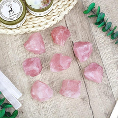 2oz 4oz Rose Quartz Raw Crystal Chunks for Home Office Decoration
