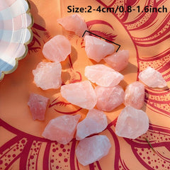 2oz 4oz Rose Quartz Raw Crystal Chunks for Home Office Decoration