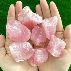 2oz 4oz Rose Quartz Raw Crystal Chunks for Home Office Decoration