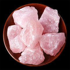 2oz 4oz Rose Quartz Raw Crystal Chunks for Home Office Decoration
