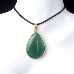 Crystal Pendant Necklace Natural Quartz Stone Pendant Necklace
