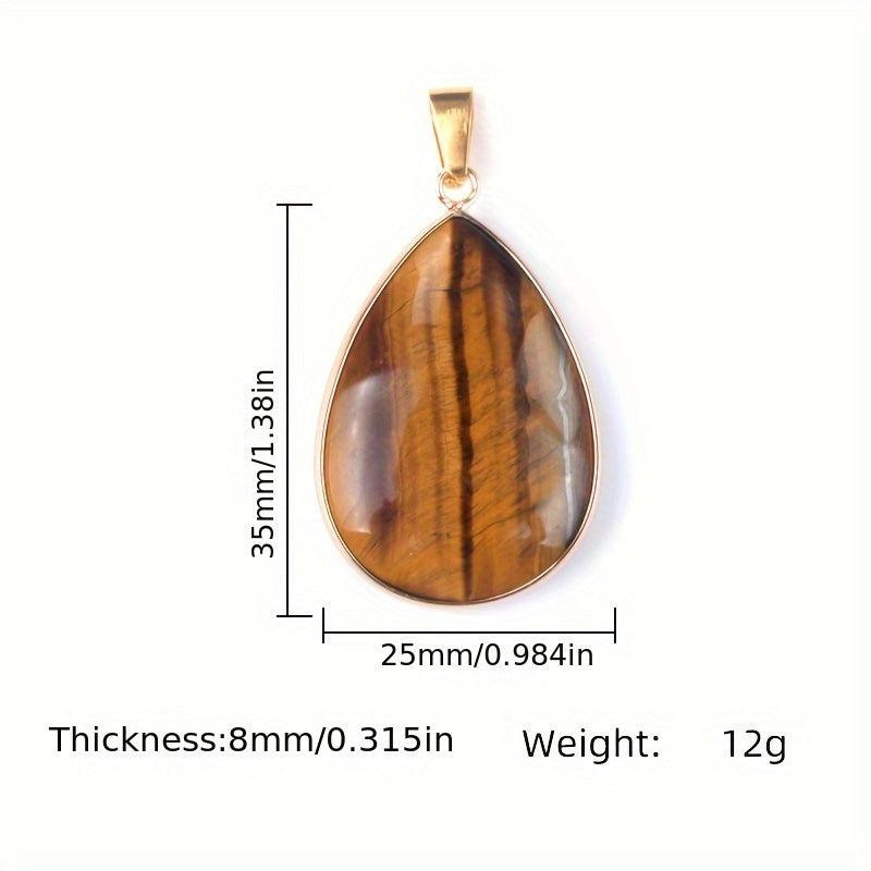 Crystal Pendant Necklace Natural Quartz Stone Pendant Necklace