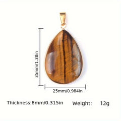 Crystal Pendant Necklace Natural Quartz Stone Pendant Necklace