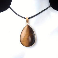 Crystal Pendant Necklace Natural Quartz Stone Pendant Necklace
