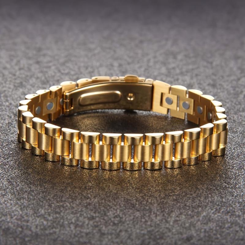 Men's Magnetic Titanium Steel Bracelet Single Row Strong Magnet Bracelet