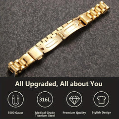 Men's Magnetic Titanium Steel Bracelet Single Row Strong Magnet Bracelet