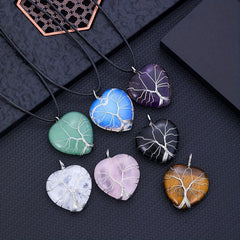 Women's Chakra Healing Crystal Necklace Set