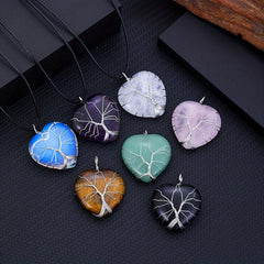 Women's Chakra Healing Crystal Necklace Set