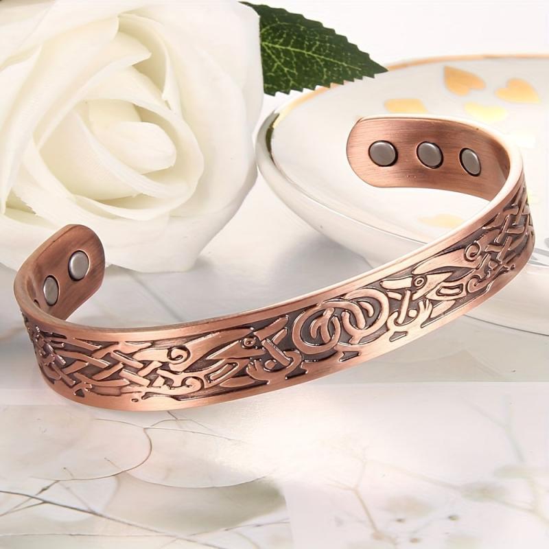 Magnetic Copper Bracelet Men Women Pure Copper Jewelry Gift Bangles